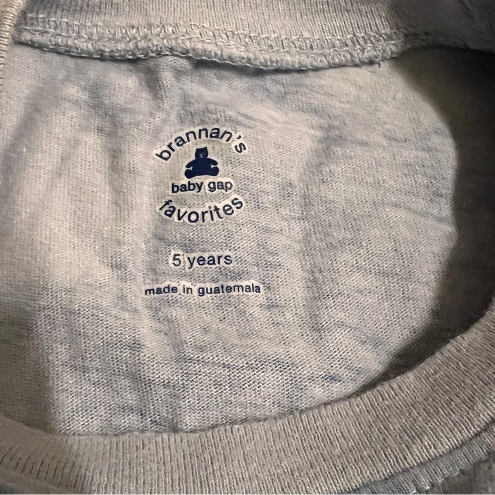 GAP Kids Long Sleeve Tee in Cloudy Blue and White - Picture 2 of 3